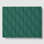 Modern Emerald Green & Silver Arch Gastenboek (Achterkant)