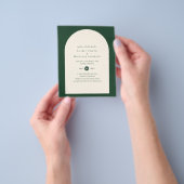 Modern Emerald Green Typography Wedding Flyer (Hand)