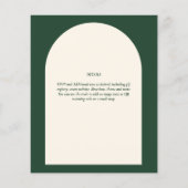 Modern Emerald Green Typography Wedding Flyer (Achterkant)