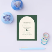 Modern Emerald Green Typography Wedding Flyer (Enkel)