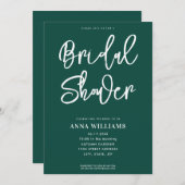Modern Emerald Green Vrijgezellenfeest Kaart (Voorkant / Achterkant)