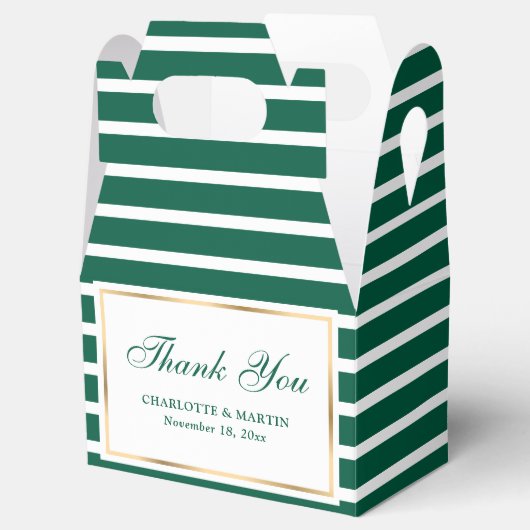 Modern Emerald Green Wedding Bedankt Bedankdoosjes (Geopend)