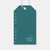 Modern Emerald Green-Wedding Dank je wel- Cadeaulabel (Achterkant)