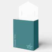 Modern Emerald Green-Wedding Dank u Bedankdoosjes (Geopend)