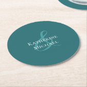 Modern Emerald Green Wedding Paper Onderzetter (Gebogen)