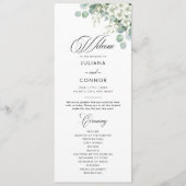 Modern Emerald Greenery huwelijksprogramma Programmakaart (Voorkant)