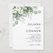 Modern Emerald Greenery Uitnodiging voor een bruil (Voorkant)