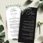 Modern Emerald Greenery Wedding Menu