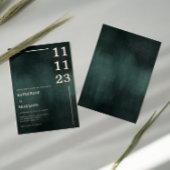 Modern Emerald Groen Zwart Elegant Bruiloft Folie Uitnodiging