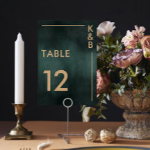 Modern Emerald Groen Zwart Elegant Bruiloft