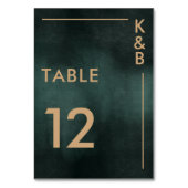 Modern Emerald Groen Zwart Elegant Bruiloft Kaart (Voorkant)