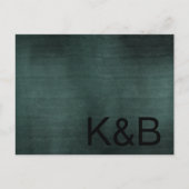 Modern Emerald Groen Zwart Elegant Bruiloft RSVP Feestdagenkaart (Voorkant)