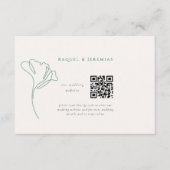 Modern Emerald Wedding Website Enclosure Card Informatiekaartje (Voorkant)
