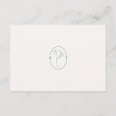 Modern Emerald Wedding Website Enclosure Card Informatiekaartje (Achterkant)