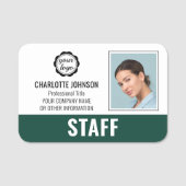 Modern Employee Business Personeel ID Foto Logo Gr Naamplaatje (Voorkant)