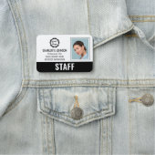 Modern Employee Business Personeel ID Foto Logo Zw Naamplaatje (In situ)