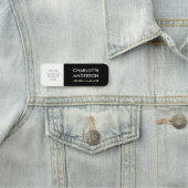 Modern Employee Custom Logo Zwart Wit Naamplaatje (In situ)