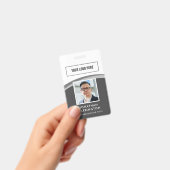 Modern Employee ID Foto Logo QR Code Badge (Handheld)