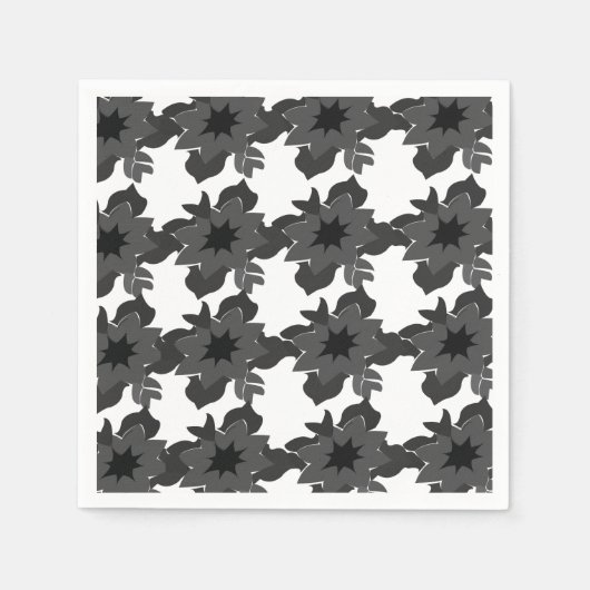 Modern en Abstract Elegant Chic Floral Patroon Servet (Voorkant)