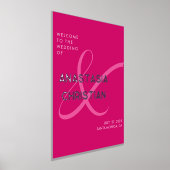 Modern en Bold Magenta Bruiloft Welkom Folie Afdrukken (Laagn)