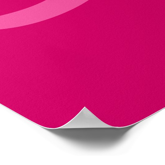 Modern en Bold Magenta Bruiloft Welkom Poster (Hoek)