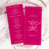 Modern en Bold Magenta Program Kaart