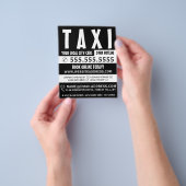 Modern en Bold, Taxi Bedrijf met Prijslijst Flyer (Hand)