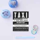 Modern en Bold, Taxi Bedrijf met Prijslijst Flyer (Enkel)