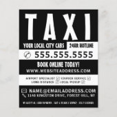 Modern en Bold, Taxi Bedrijf met Prijslijst Flyer (Voorkant)