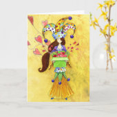 Modern en Chic Birthday Kaart (Gele Bloem)