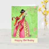 Modern en Chic Birthday Kaart (Gele Bloem)