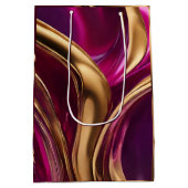 Modern en Chic-Fuchsia Paarse en Goud- Medium Cadeauzakje (Achterkant)