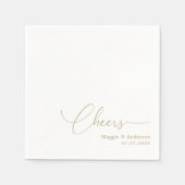 Modern en chic: persoonlijke bruiloft servet (Voorkant)