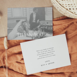 Modern en chic Wedding Bedankt Briefkaart