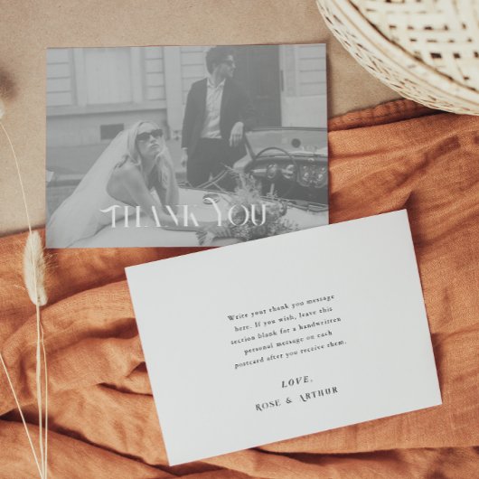 Modern en chic Wedding Bedankt Briefkaart