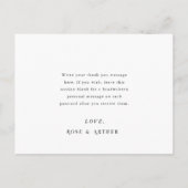 Modern en chic Wedding Bedankt Briefkaart (Achterkant)