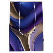 Modern en chique-blauw Paarse en gouden Medium Cadeauzakje (Achterkant)