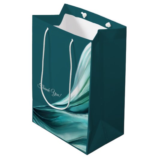 Modern en Chique-Emerald Groen- Medium Cadeauzakje (Voorkant Gekanteld)