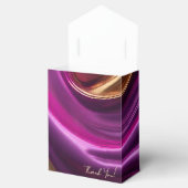 Modern en chique-Paarse Roze en Goud- Bedankdoosjes (Geopend)