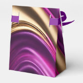 Modern en chique-Paarse Roze en Goud- Bedankdoosjes (Achterkant)