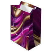 Modern en chique-Paarse Roze en Goud- Medium Cadeauzakje (Voorkant Gekanteld)