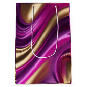 Modern en chique-Paarse Roze en Goud- Medium Cadeauzakje (Achterkant)
