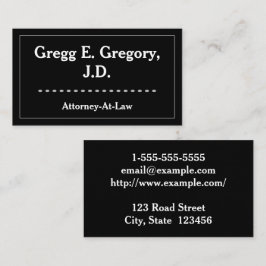 Modern en Clean Attorney-at-Law Visitekaartje