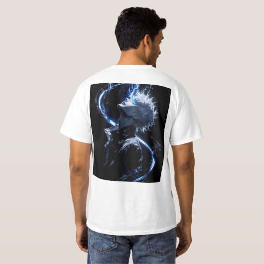 Modern en creatief, met een mix van artistieke en t-shirt (Achterkant volledig)