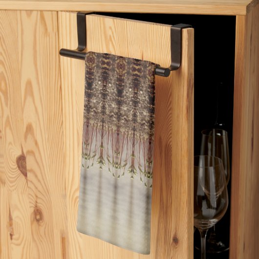 Modern en decoratief ontwerp met grijswaarden theedoek (Derde Gevouwen)