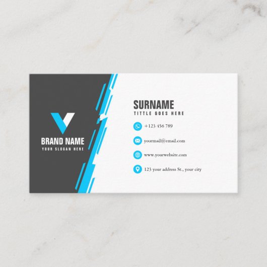 Modern en dynamisch visitekaartje (Voorkant)