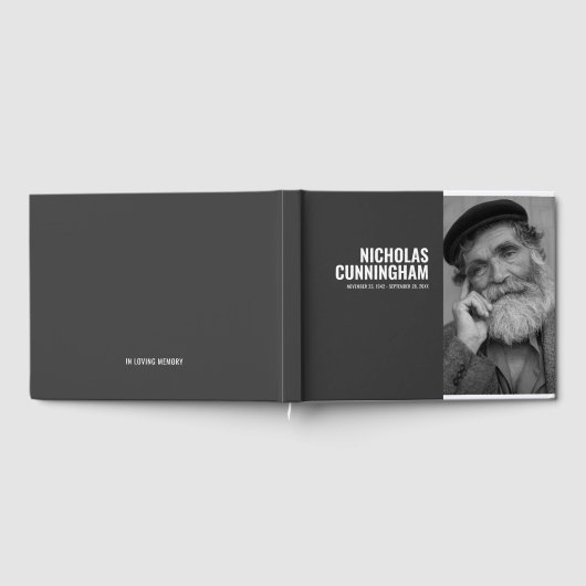 Modern en eenvoudig aangepast fotomonument gastenboek (Volledig)