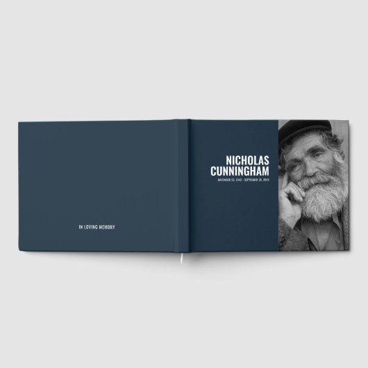 Modern en eenvoudig aangepast fotomonument gastenboek (Volledig)