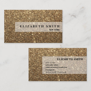 Modern en eenvoudig Glitter Gold Visitekaartje