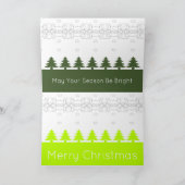 Modern En Eenvoudig Kerstfeest Feestdagen Kaart (Binnen)